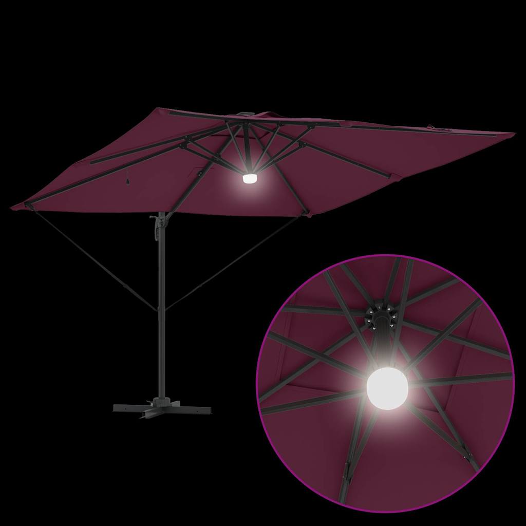 Roma Parasol Beige 286 x 284 x 270 cm Aluminium und Polyester