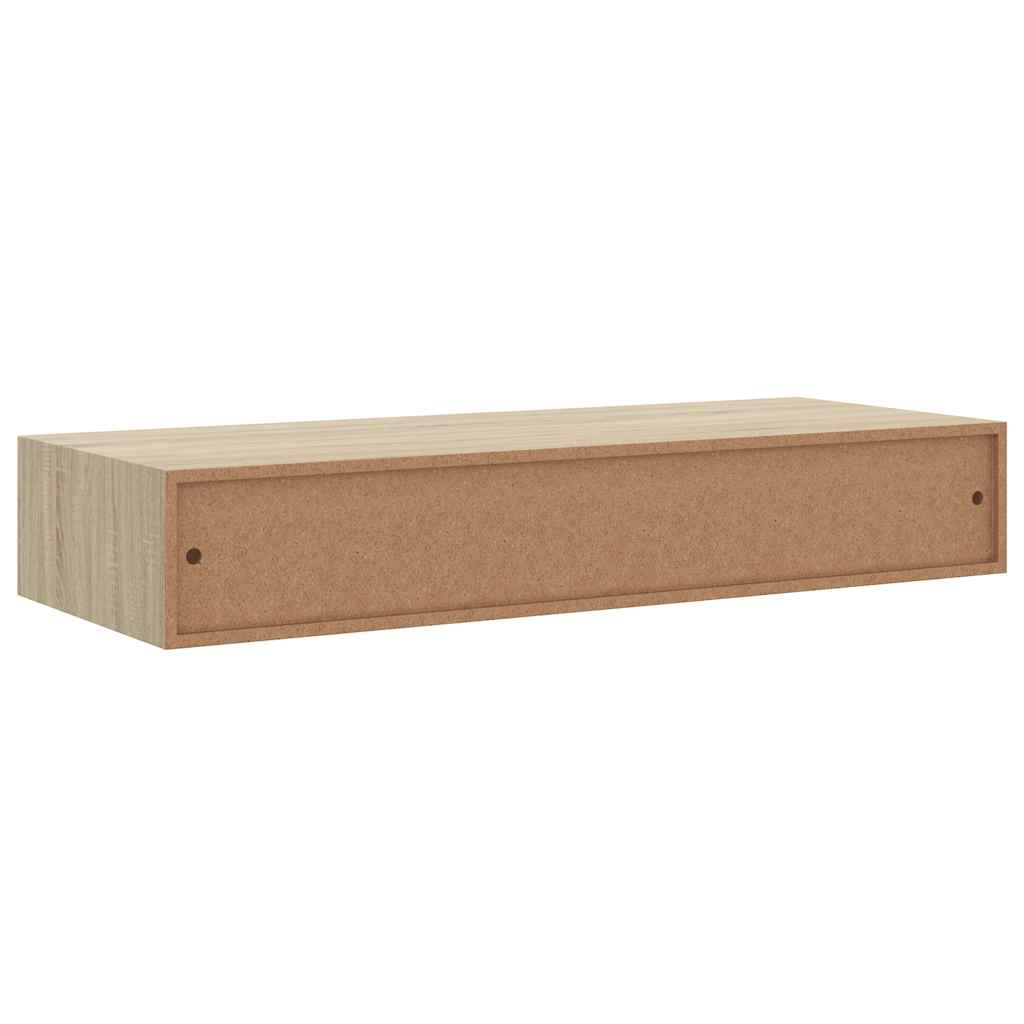Wandregal mit Schublade Weiß 40x23,5x10 cm MDF