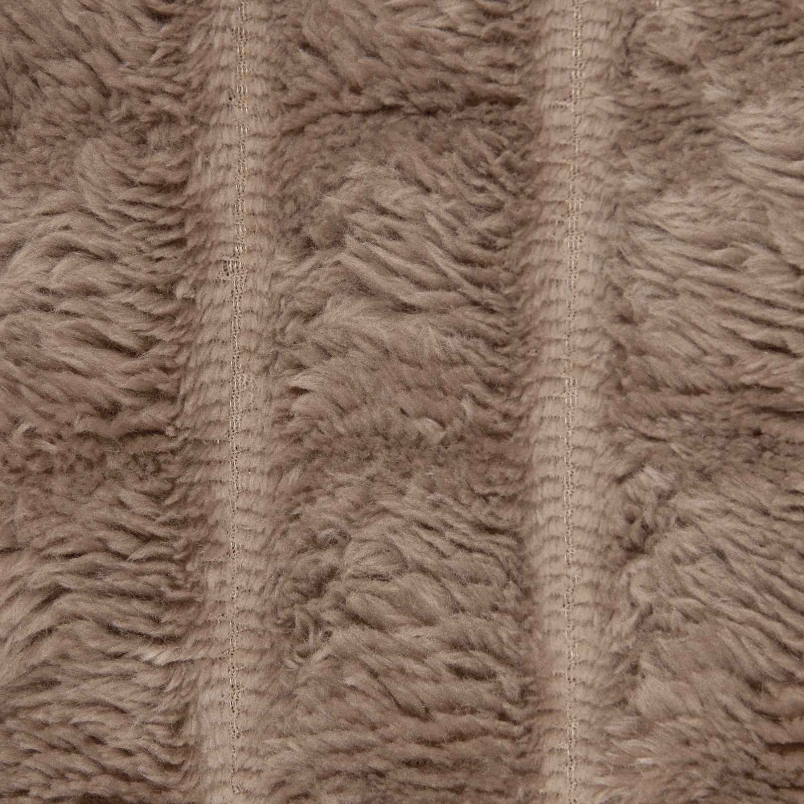Überwurfdecke Beige 150 x 130 cm Fleece