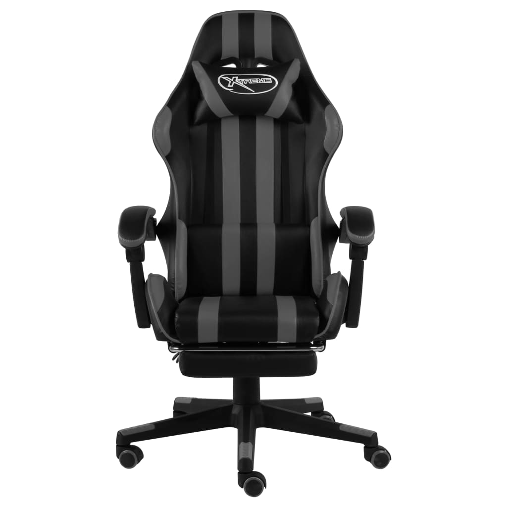 Gaming-Stuhl Schwarz und Blau Kunstleder