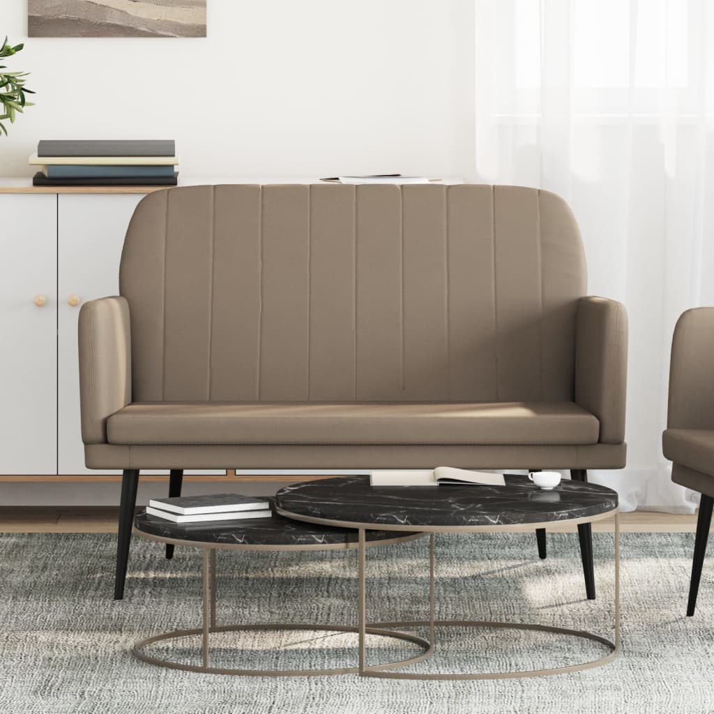 Sitzbank Grau 107x80x81 cm Kunstleder