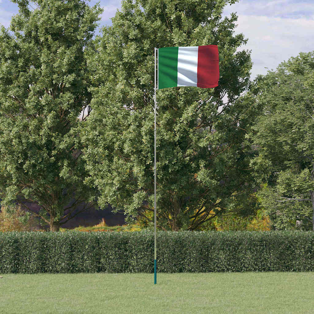 Fahnenmast Teilbar Silbern 6,08 m Aluminium
