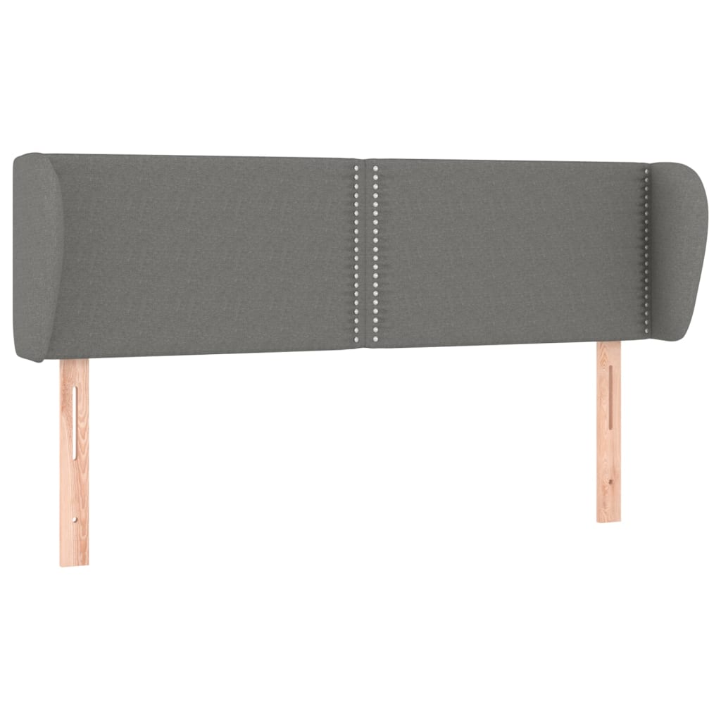 Kopfteil mit Ohren Dunkelgrau 83x23x78/88 cm Stoff