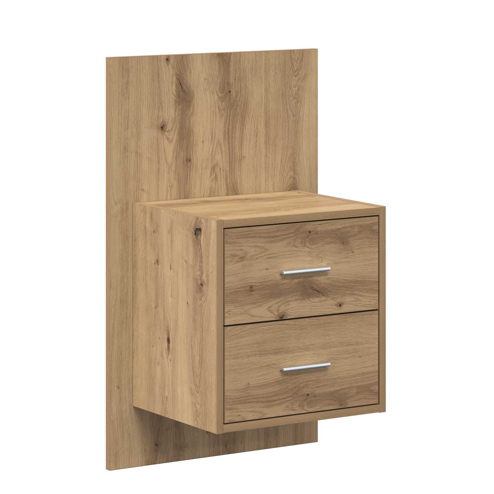 Kopfteil mit Nachttischen Weiß Holzwerkstoff