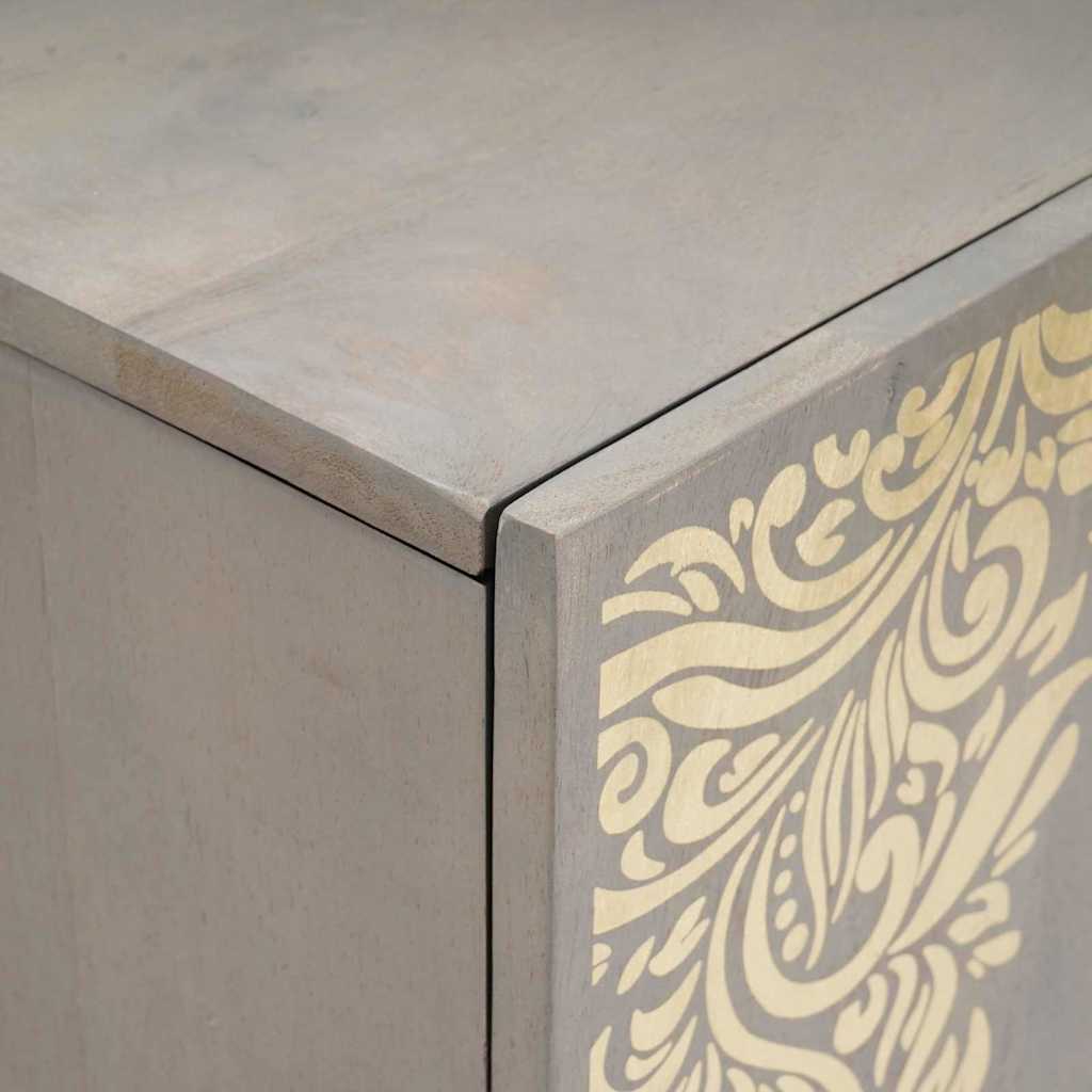 Sideboard mit Regal Braun 90 x 33 x 75 cm Massivholz Mango