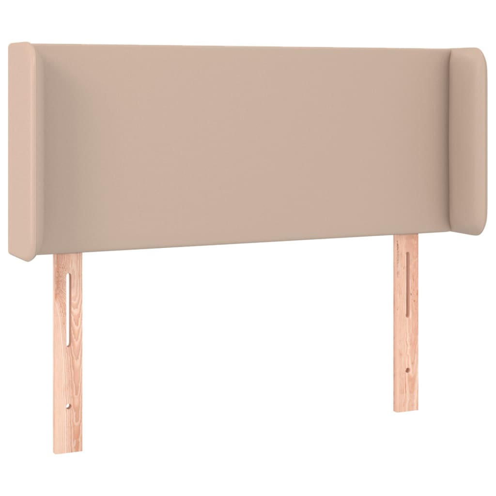 Kopfteil mit Ohren Creme 83x16x78/88 cm Kunstleder