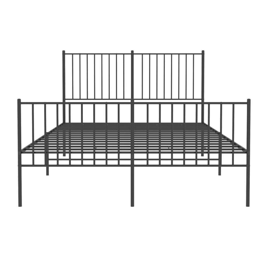 Bettgestell Metall Schwarz 75x190 cm
