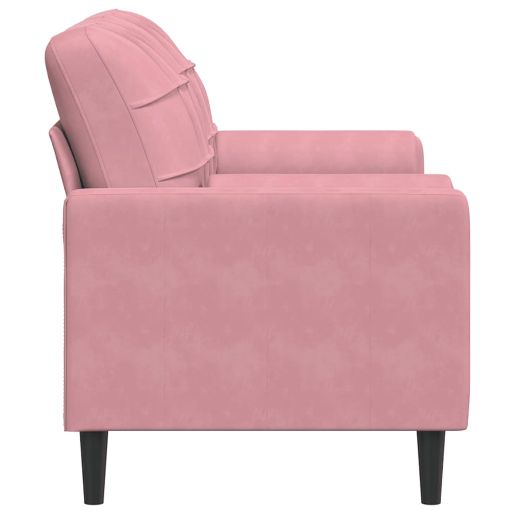 2-Sitzer-Sofa mit Zierkissen Hellgrau 120 cm Samt