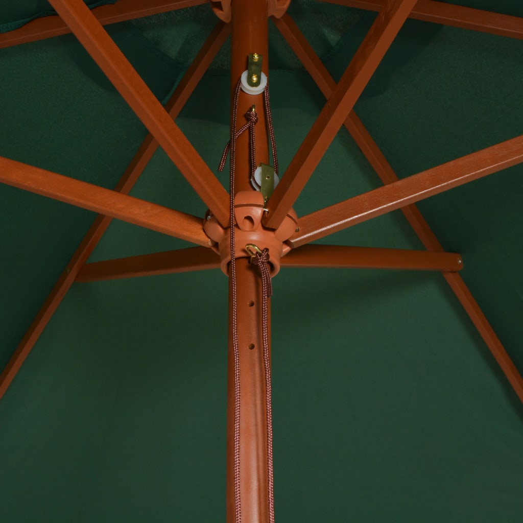 Sonnenschirm mit Holz-Mast 270 cm Blau