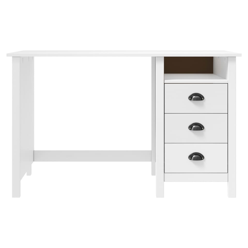 Schreibtisch Hill mit 3 Schubladen 120×50×74 cm Kiefernholz