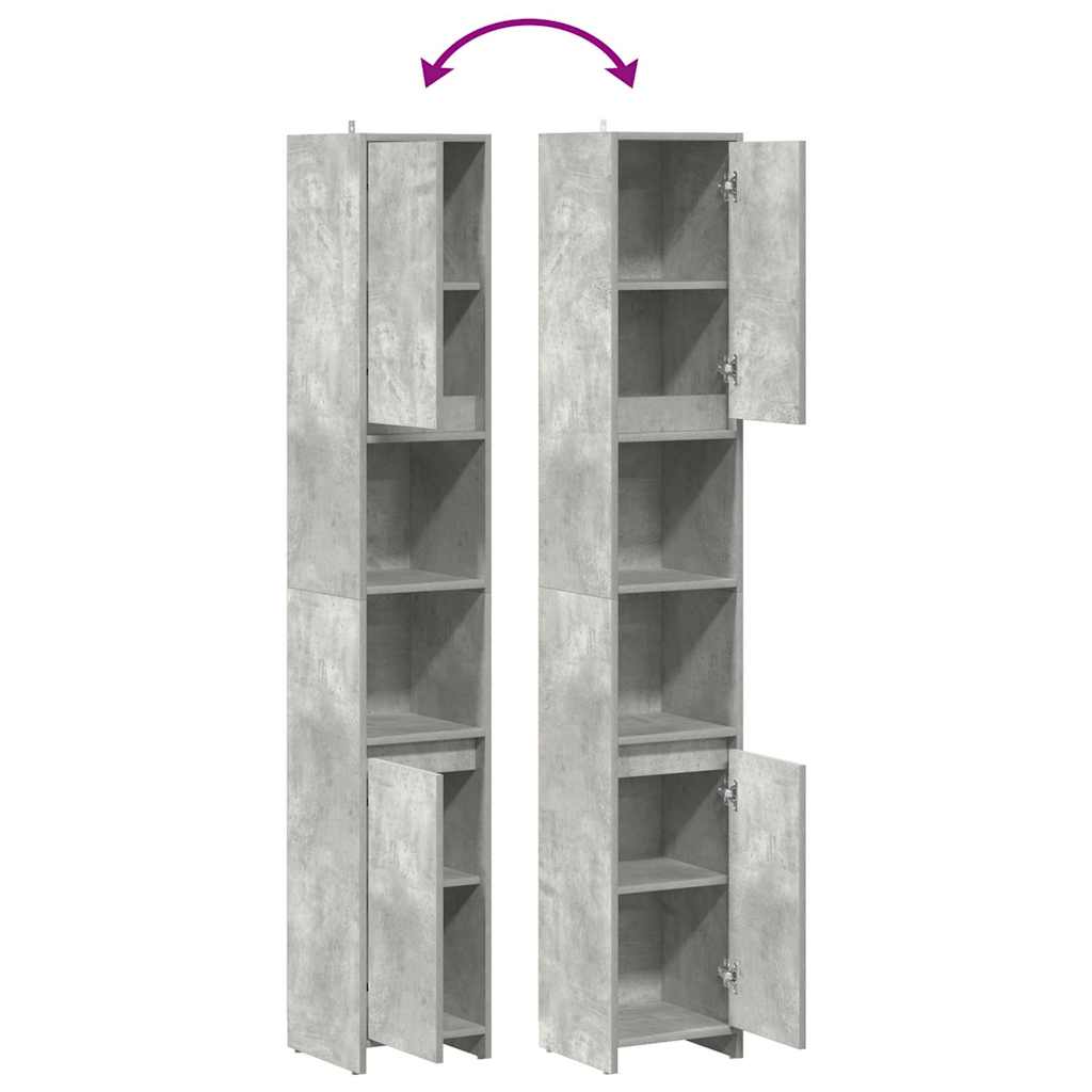 Badezimmerschrank Weiß 30x30x183,5 cm Holzwerkstoff