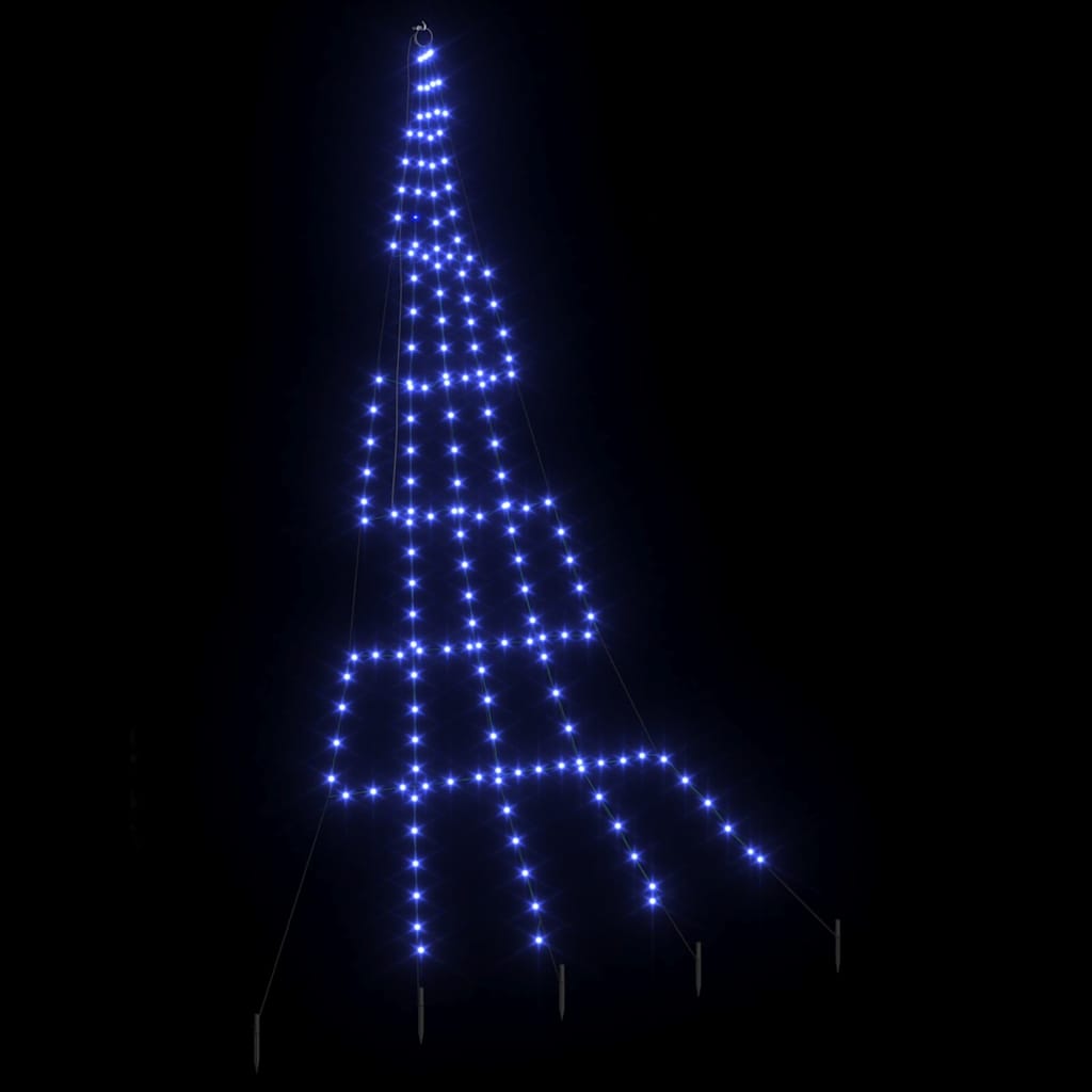 LED Weihnachtsbaum mit Erdspießen Warmes Weiß 182 cm Metall