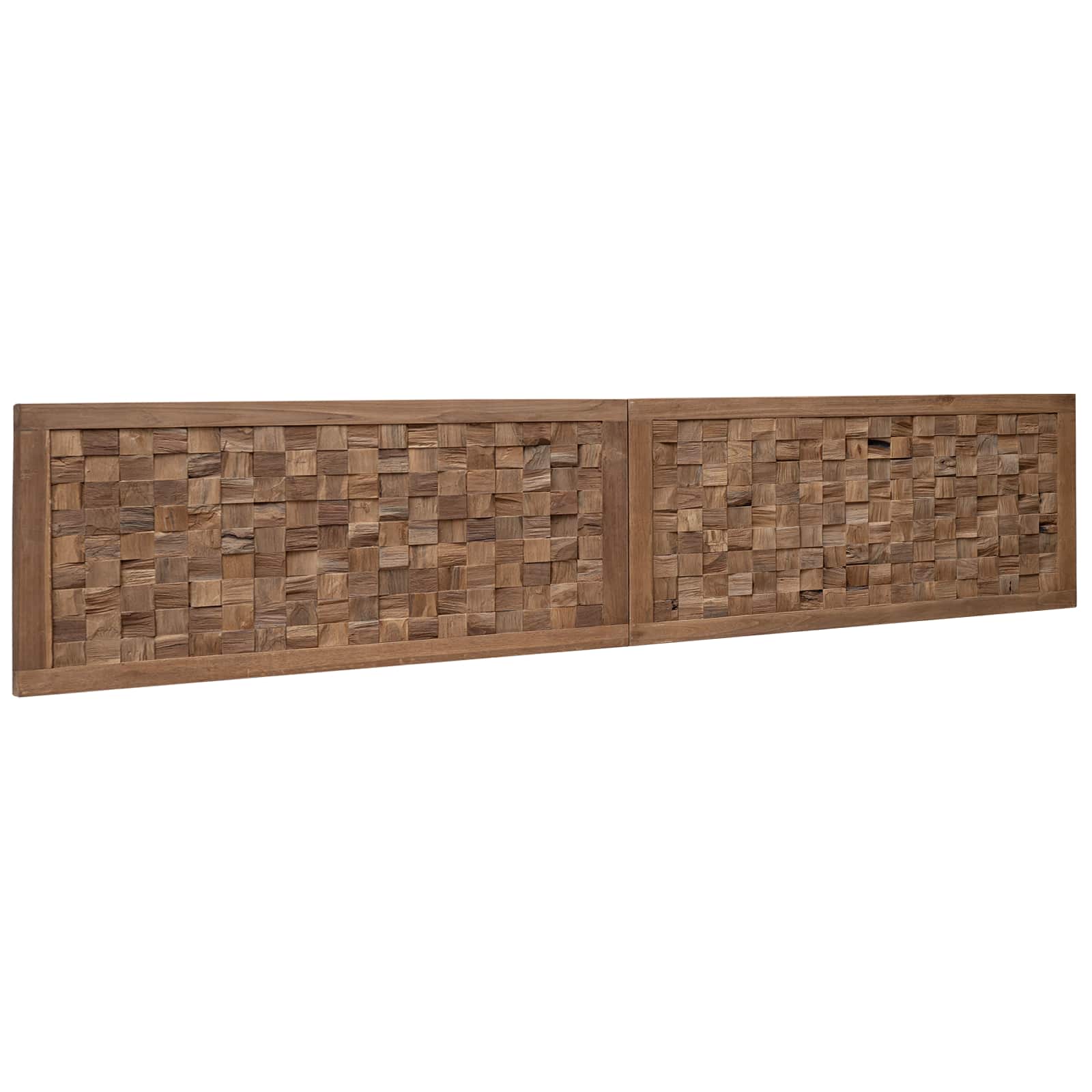 Bettkopfteil Natur Massivholz Teak