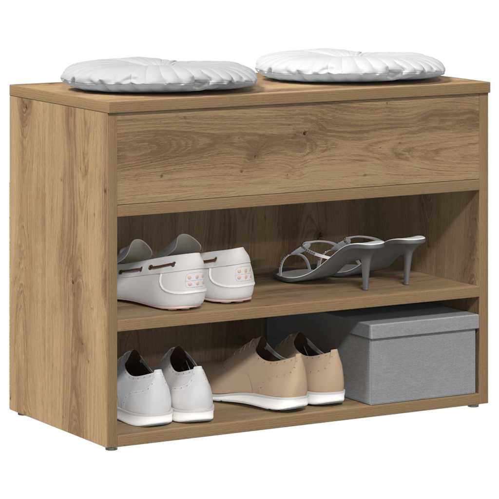 Schuhbank Weiß 60x30x45 cm Holzwerkstoff