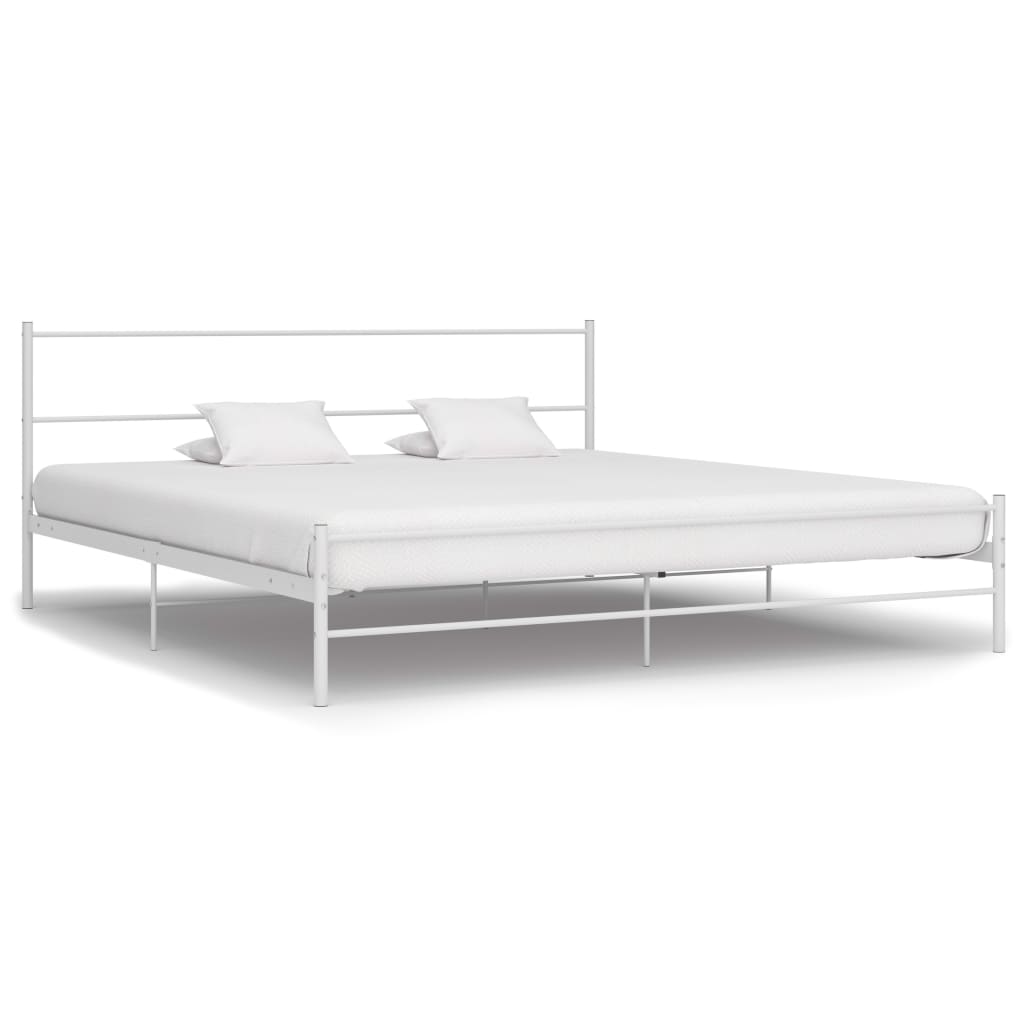 Bettgestell Grau Metall 180×200 cm