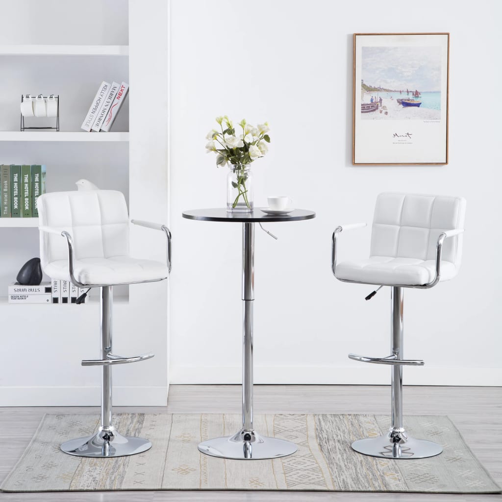 Barhocker 2 Stk. Rot Kunstleder