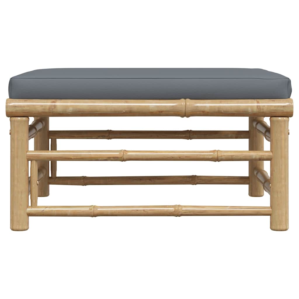 3-tlg. Garten-Lounge-Set mit Kissen Bambus
