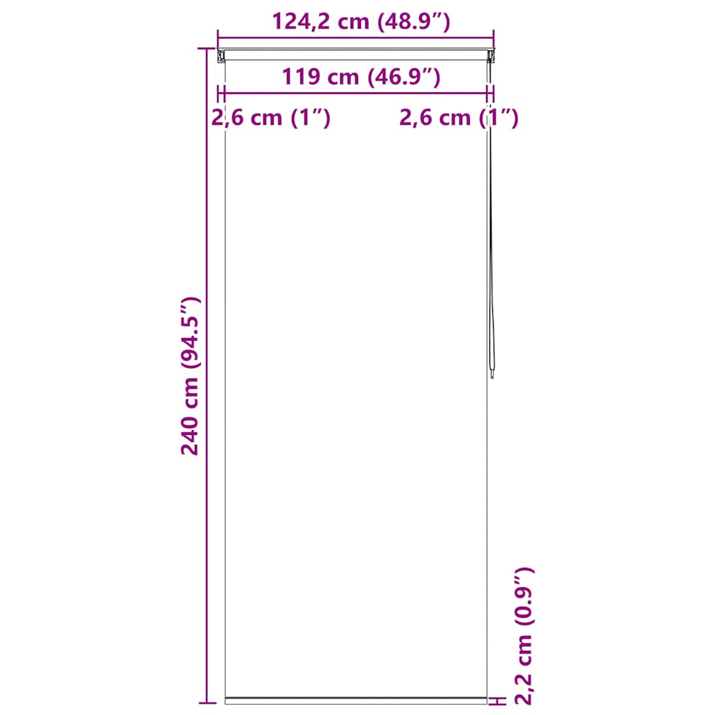 Duschrollo 80x240 cm Weiß
