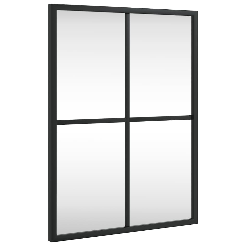 Wandspiegel Schwarz 60x40 cm Metall