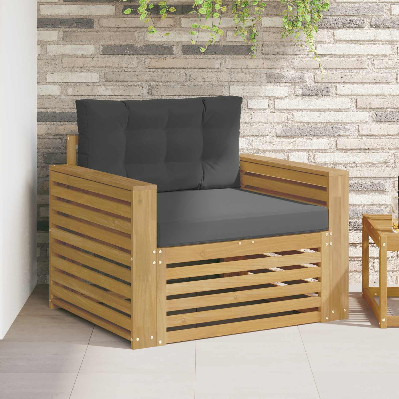 2 Stück Outdoor-Sofa Natur