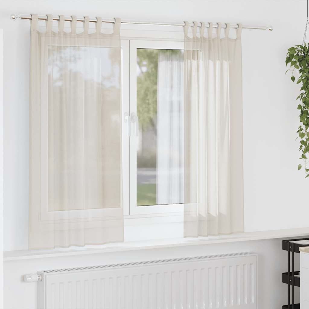 Voile Vorhänge mit Ösen 2 Stk. Apfelgrün 140x140 cm
