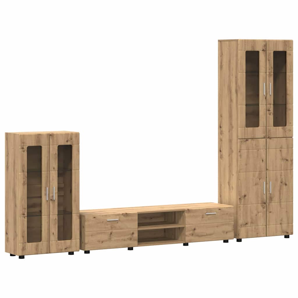 Highboard mit Regal FLORIN Weiß 60 x 35 x 182 cm Holzwerkstoff