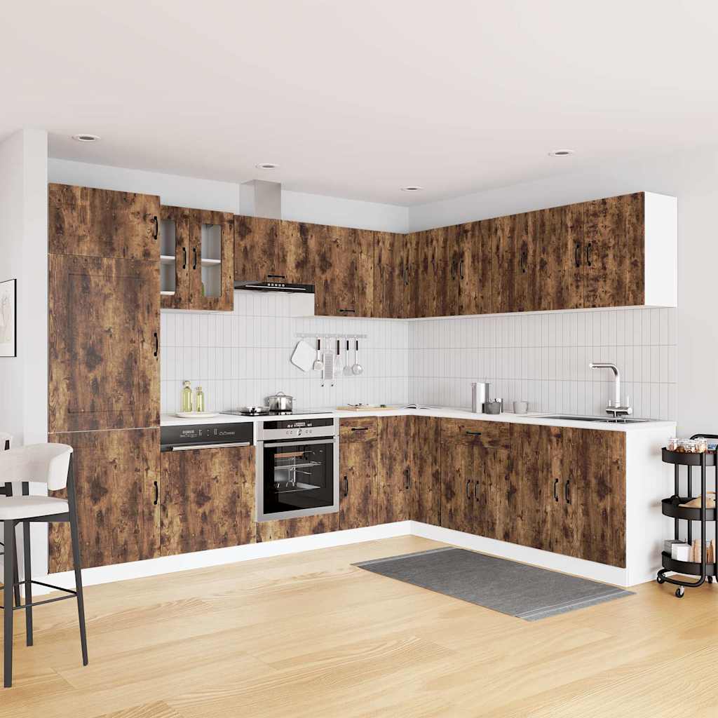 14-tlg. Küchenschrank-Set Kalmar Weiß Holzwerkstoff