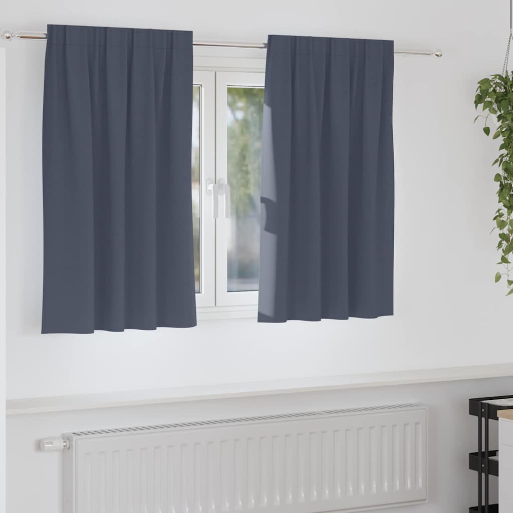 Verdunkelungs-Vorhänge mit Ringen 2 pcs Beige 140 x 140 cm