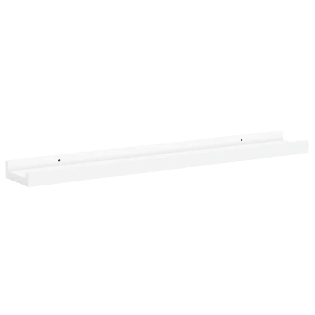 Bilderleisten 2 Stk. Weiß 80x9x3 cm MDF