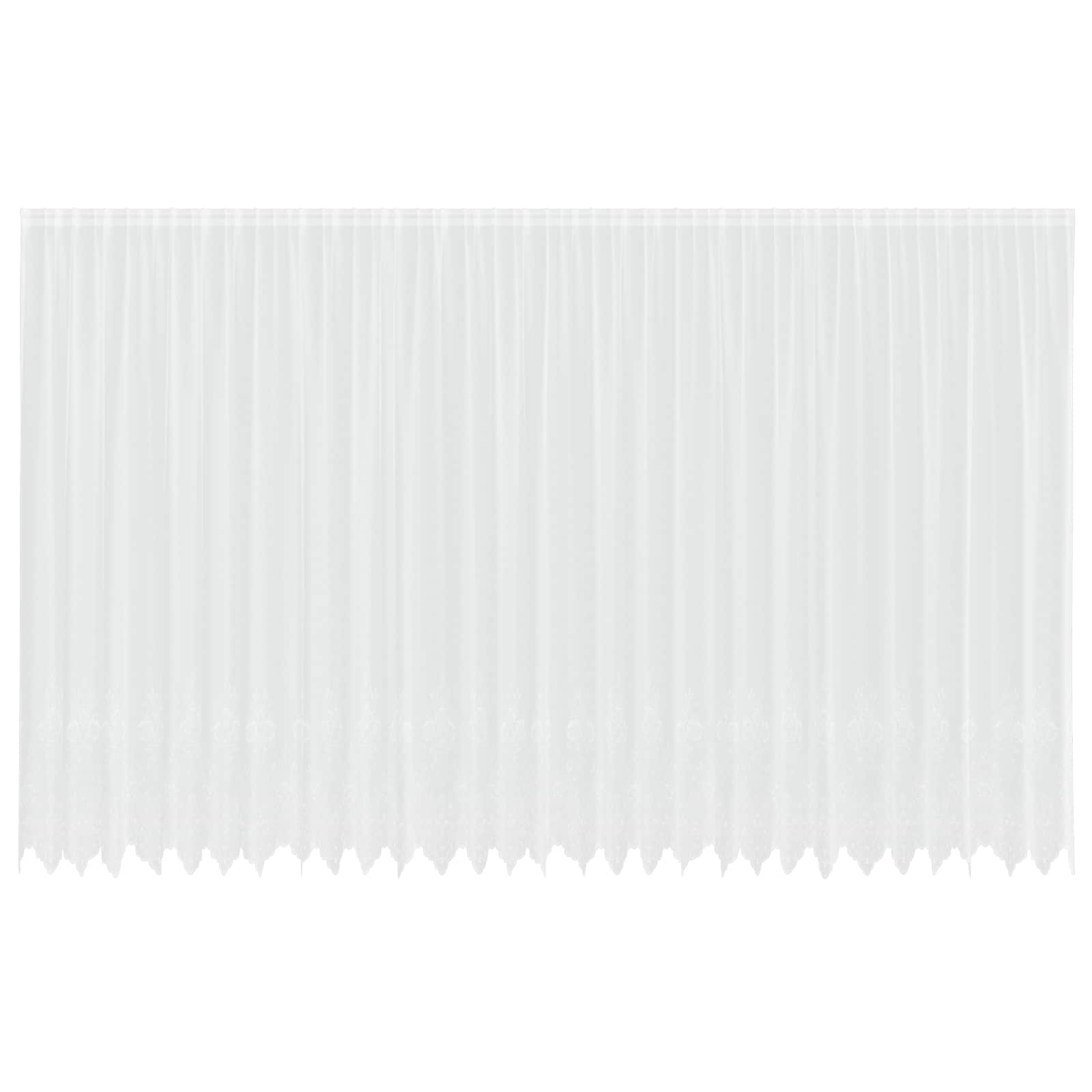 Spitzenvorhang mit Vorhängen Floral Weiß 80 x 150 cm Polyester