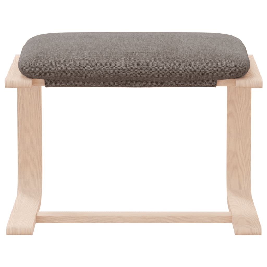 Fußhocker Creme 51x41x40 cm Stoff