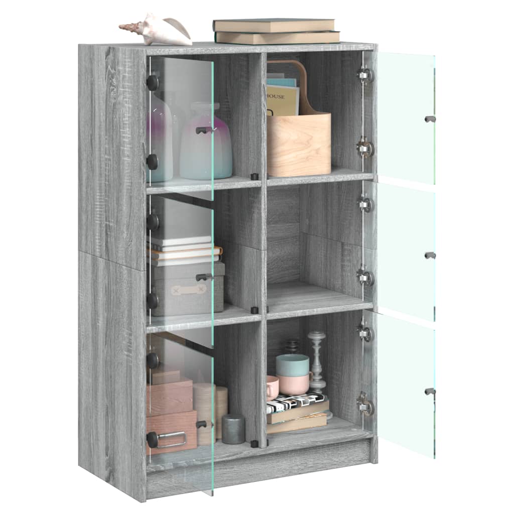 Bücherregal mit Türen Weiß 136x37x109 cm Holzwerkstoff