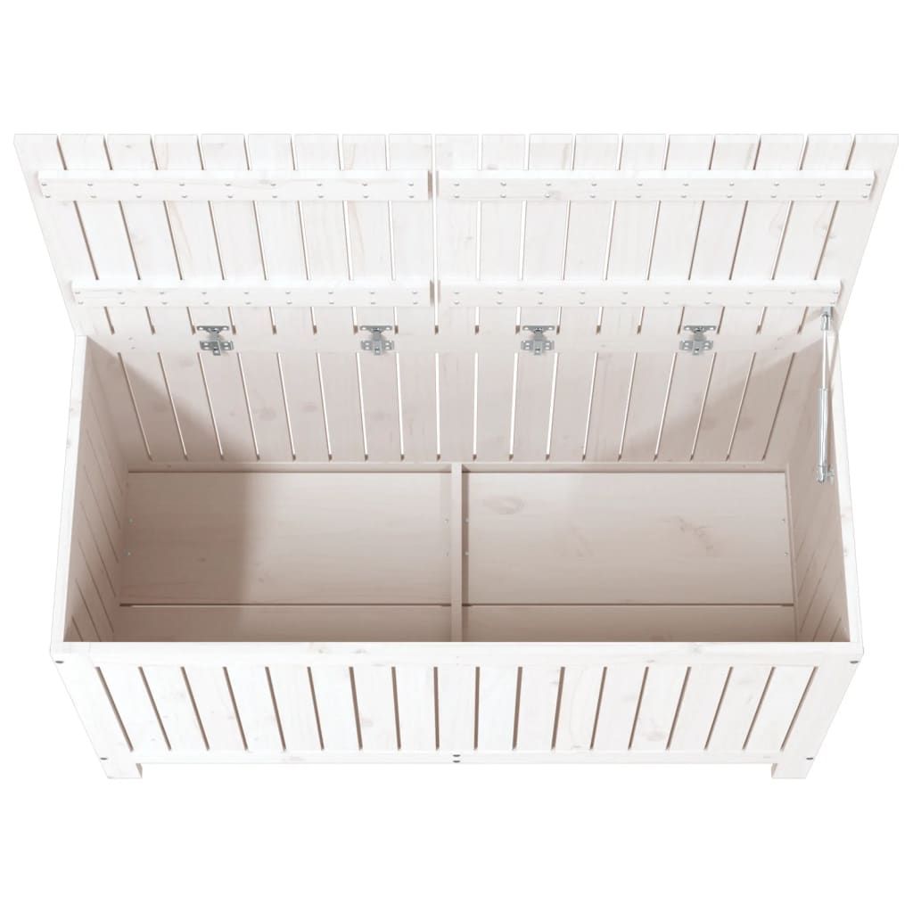 Gartentruhe Grau 76x42,5x54 cm Massivholz Kiefer