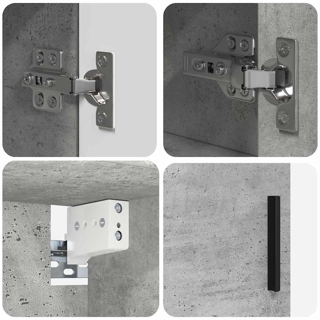 Badezimmermöbel-Set mit Tür 5 pcs Weiß Holzwerkstoff & Metall