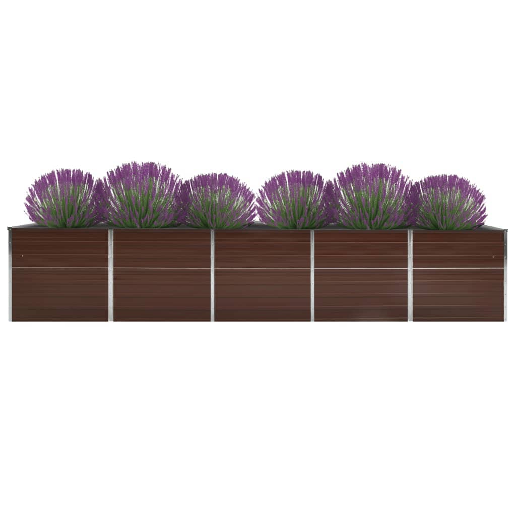 Hochbeet Braun 160 x 80 x 77 cm Verzinkter Stahl