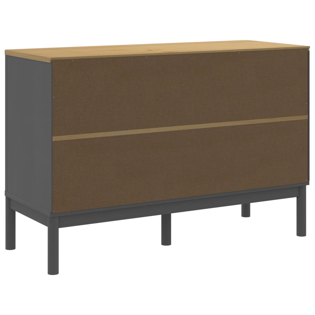 Kommode FLORO Wachsbraun Massivholz Kiefer