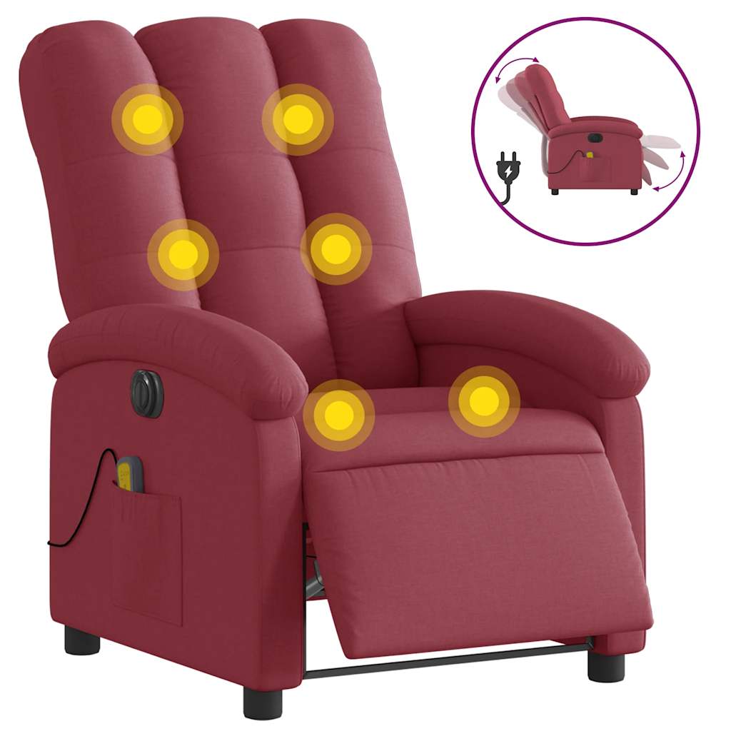 Relaxsessel Elektrisch Hellgrau Stoff