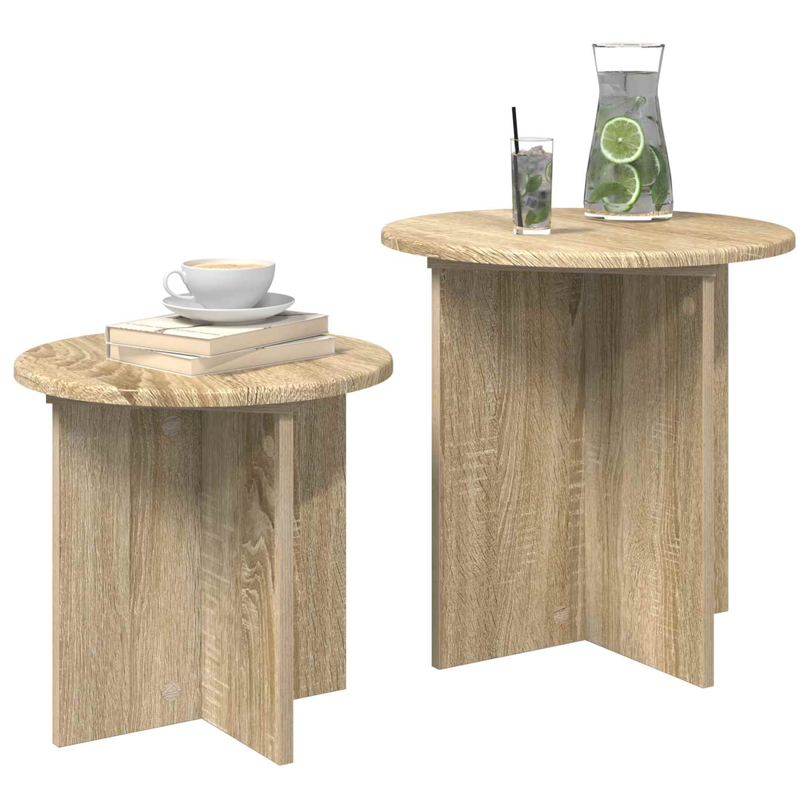 Beistelltisch-Set mit Speicher 2 pcs Holzwerkstoff