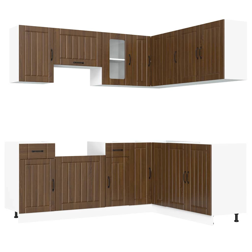 11-tlg. Küchenschrank-Set Lucca Weiß Holzwerkstoff