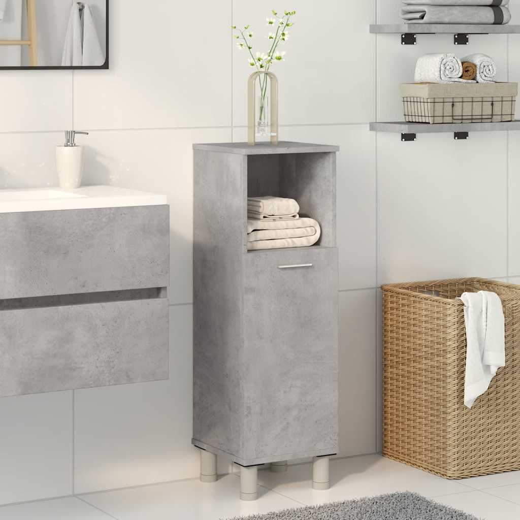 Badezimmerschrank Weiß 30x30x95 cm Holzwerkstoff