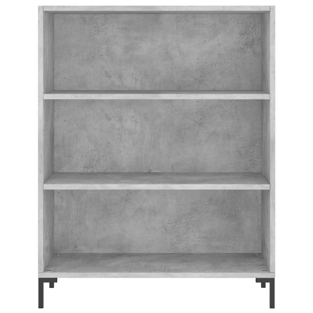 Highboard Betongrau 69,5x34x180 cm Holzwerkstoff