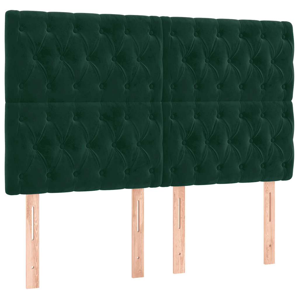 Kopfteil Hellgrau 80x7x118/128 cm Samt