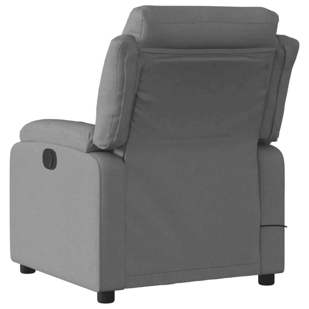 Massage-Relaxsessel, hellgrauer Stoff