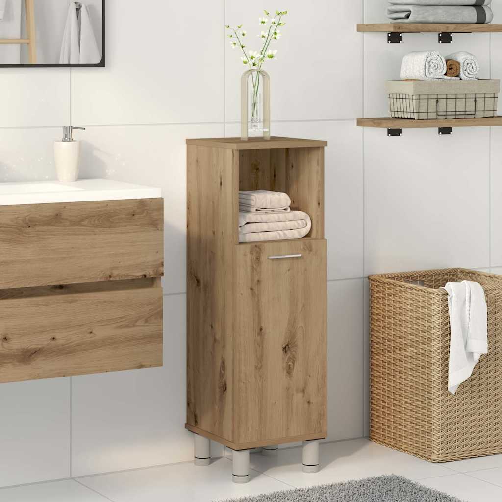 Badezimmerschrank Weiß 30x30x95 cm Holzwerkstoff