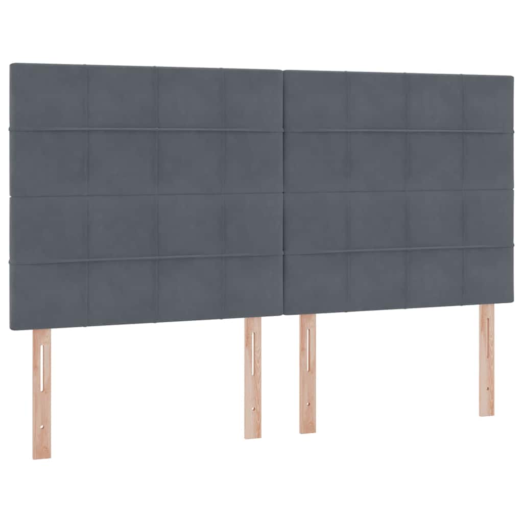 Aufbewahrungsbett mit Matratze Hellgrau 180 x 200 cm Samt