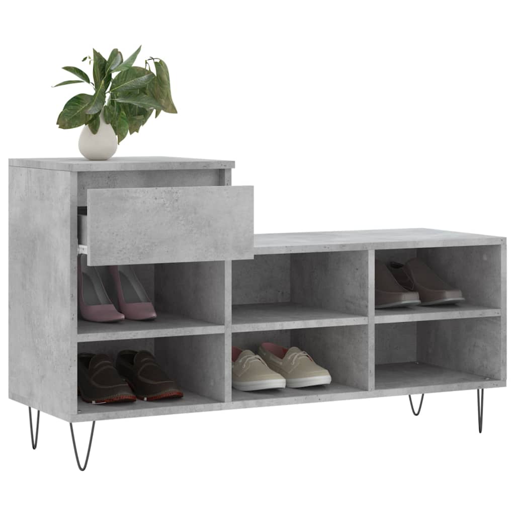 Schuhregal Weiß 102x36x60 cm Holzwerkstoff