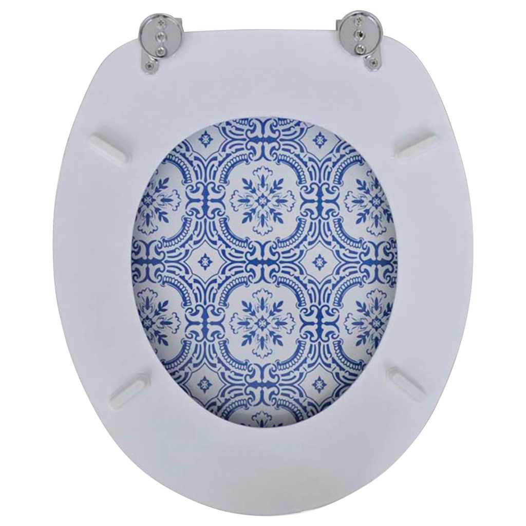 Toilettensitz MDF Deckel Schlichtes Design Weiß