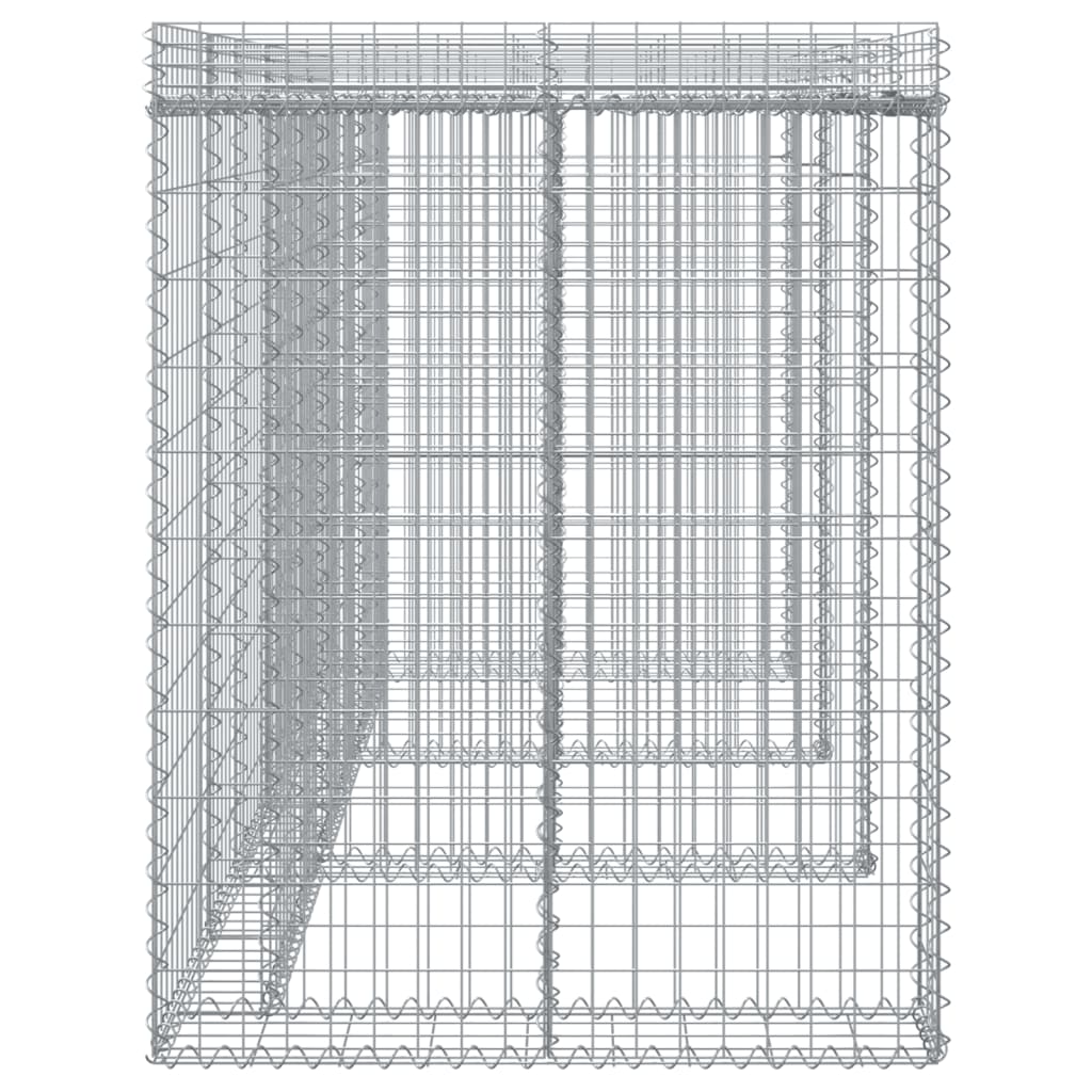 Gabionen-Mülltonnenbox 110x91x120 cm Verzinktes Eisen