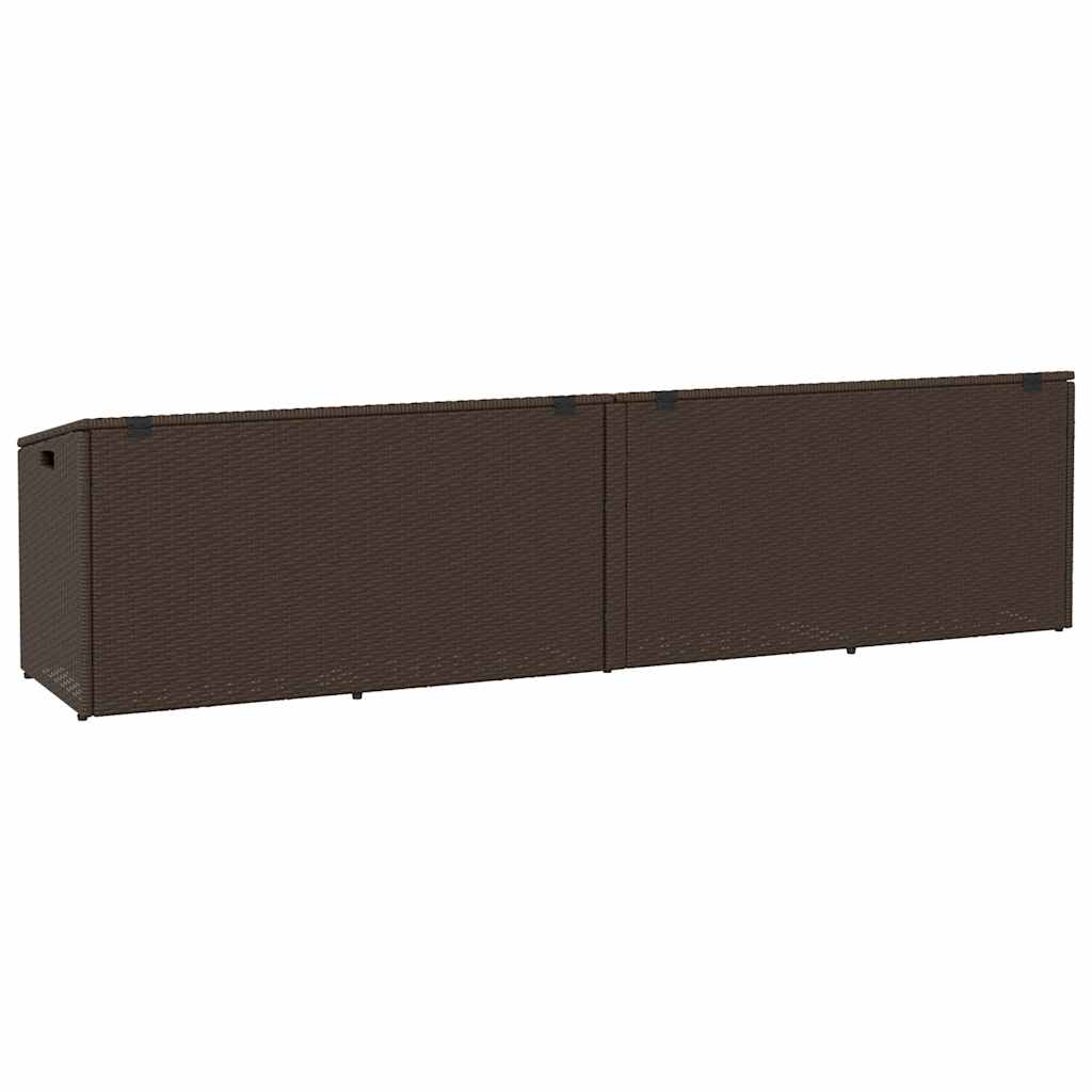 Garten-Aufbewahrungsbox Schwarz 110 x 50 x 58 cm Poly Rattan