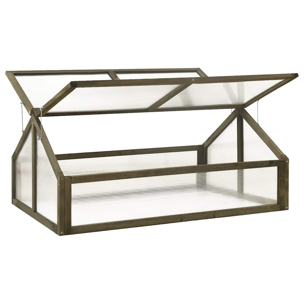 Gewächshaus Braun 114x80x50 cm Tannenholz
